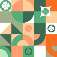 st. patrick's day modern geometric seamless pattern background vector