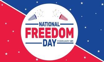 National Freedom Day marks the signing of the resolution that led to the abolition of slavery. It is a day to reflect on liberty and recognize the importance of equality and unity in society. vector
