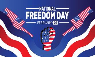 National Freedom Day honors the signing of the resolution that abolished slavery. It is a day to reflect on justice, freedom, and the ongoing fight for equality in society. vector