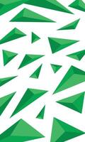 Modern abstract wallpaper with green geometric triangle pattern vector