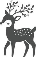 Modern deer silhouette design featuring elegant lines and creativity, perfect for digital artwork and branding. vector