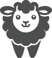 illustration of a sheep silhouette with clean lines, ideal for logos, branding, and digital artwork. vector