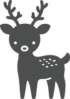 Artistic and modern deer silhouette design with creative elements, perfect for unique digital projects. vector