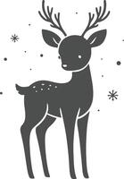Silhouette of a deer in a simple and elegant design, perfect for natural and wildlife-themed projects. vector