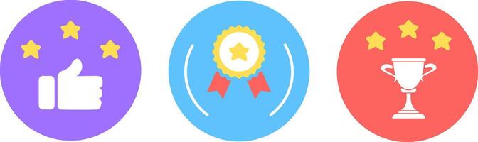 Set of Icons for Achievement and Recognition vector