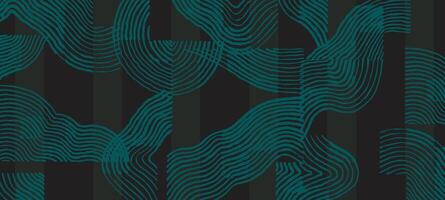 Abstract simple hand drawn ink brush line pattern, crafted minimal graphic, weaving, basketry, wood carving, wood block style, experimental curve lines, shapes and weights combination vector