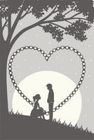 A glowing heart made of delicate lights, radiating warmth against a soft, gradient setting. vector