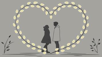 A heart border of twinkling lights set against a neutral background, perfect for text placement. vector