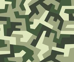 Camo seamless pattern. Geometric camouflage backdrop in light green color background vector