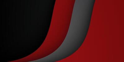 Abstract realistic dark wave color background. Red and black combination design. vector