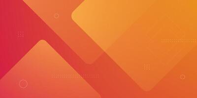Abstract colorful orange square overlap 3D background. Trendy shapes pattern combination. vector
