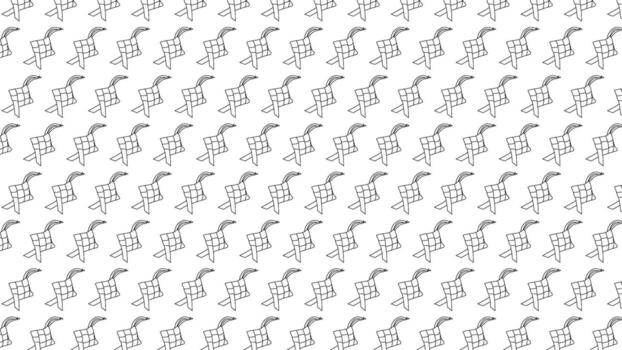 A repeating pattern featuring abstract ketupat in a minimalist design on a white background, ideal for wallpapers, textiles, or creative projects. vector
