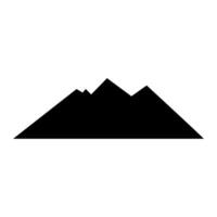 Mountain icon. Flat style black icon on white background for web design vector