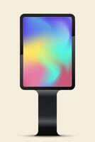 A Digital Stand Signage LED Display Mockup vector