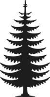 Elegant Pine Tree Silhouette Design vector