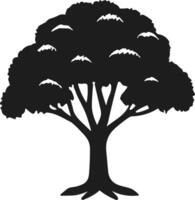 Silhouette of a Tree Illustration vector