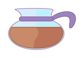 Stylish coffee pot featuring a unique design and color. vector