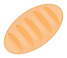 Loaf of bread with a smooth surface and distinct ridges vector