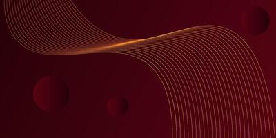 Abstract dark red background with bright wave lines texture. illustration for presentation design with modern futuristic technology and corporate concept. vector