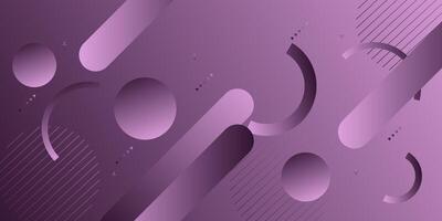 Abstract purple geometric background template with rectangle and circle pattern. Bright purple background with trendy design. Eps10 vector
