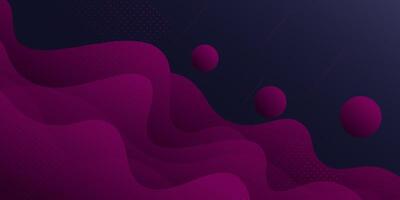 Abstract dark purple 3D background with wave pattern and shadow. Realistic 3D wave background. Eps10 vector