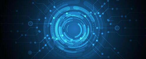 a futuristic circle technology background with a circular design vector