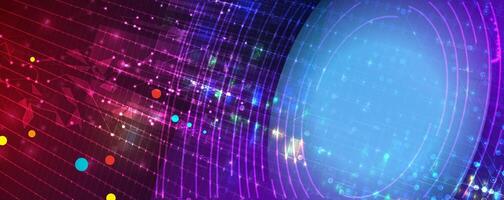 abstract circuit background with colorful dots and lines vector