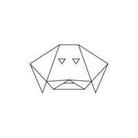 Dog Head Polygonal Lines, can use for Logo, Pictogram, Animal Figure, Website, Apps, or Graphic Design Element. vector