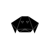 Dog Head Shape Inspired by Origami Form, can use for Logo, Pictogram, Animal Figure, Website, Apps, or Graphic Design Element. vector