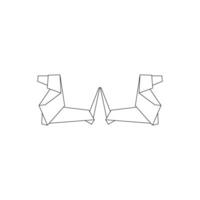 Pair Dog Polygonal Lines, can use for Logo, Pictogram, Animal Figure, Website, Apps, or Graphic Design Element. vector
