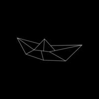 Boat Water Craft Polygonal Lines, can use for Logo, Pictogram, Website, Apps, or Graphic Design Element. Flat and Editable. vector