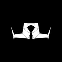 Pair Dog Shape Inspired by Origami Form, can use for Logo, Pictogram, Animal Figure, Website, Apps, or Graphic Design Element. vector
