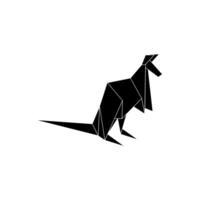 Kangaroo Shape Inspired by Origami Form, can use for Logo, Pictogram, Animal Figure, Website, Apps, or Graphic Design Element. Editable. vector