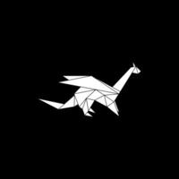 Dragon Shape Inspired by Origami Form, can use for Logo, Pictogram, Mythology Creature Figure, Website, Apps, or Graphic Design Element. vector
