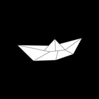 Boat, Water Craft Shape Inspired by Origami Form, can use for Logo, Pictogram, Website, Apps, or Graphic Design Element. Editable. vector