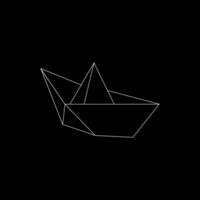 Boat Water Craft Polygonal Lines, can use for Logo, Pictogram, Website, Apps, or Graphic Design Element. vector