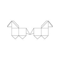 Pair Horse Polygonal Lines, can use for Logo, Pictogram, Animal Figure, Website, Apps, or Graphic Design Element. Editable vector