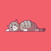 A Cat lying on the floor. vector