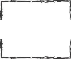 Rough black ink rectangular frame with a textured edge, ideal for modern or vintage design projects, templates, invitations and creative layouts, . illustration vector