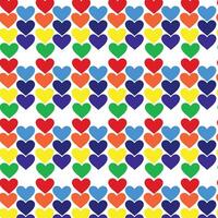 Colorful Heart Pattern on White Background for Playful Designs vector