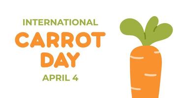 International Carrot Day. Background, banner, flyer and poster template. Flat illustration vector