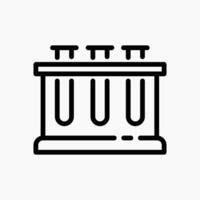 Design Illustration graphic of small test tube icon with line style. Suitable for UI, mobile design, web design, etc. vector