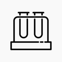 Design Illustration graphic of medium test tube icon with line style. Suitable for UI, mobile design, web design, etc. vector