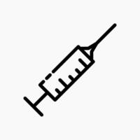 Design Illustration graphic of syringe icon with line style. Suitable for UI, mobile design, web design, etc. vector