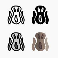 Design Illustration graphic of scream face icon with line, color, glyph, and flat style. Suitable for UI, mobile design, web design, etc. vector