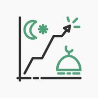 Design Illustration graphic of increasing faith icon with line style. Suitable for UI, mobile design, web design, etc. vector