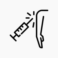 Design Illustration graphic of inject icon with line style. Suitable for UI, mobile design, web design, etc. vector