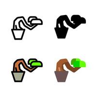 Design Illustration graphic of bonsai icon with line, color, glyph, and flat style. Suitable for UI, mobile design, web design, etc. vector