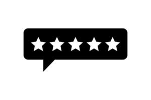 Consumer or customer product rating bubble line art icon. Rating icon flat trendy vector