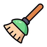 Simple Broom colorful icon. The icon can be used for websites, print templates, presentation templates, illustrations, etc vector